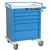 Harloff Procedure Cart, Aluminum, Medium Cabinet, Five Drawers, Basic Electronic Pushbutton Lock with Key Lock