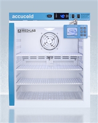 Accucold ARG1MLDL2B 1 cu ft Compact Laboratory Refrigerator w/ Glass Door & Digital Data Logger