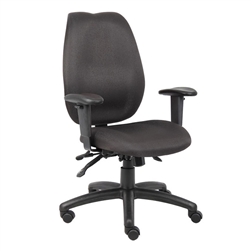 Boss Black High Back Task Chair with Seat Slider