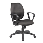 Boss Black Task Chair with Loop Arms