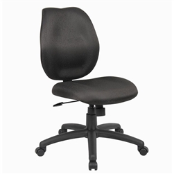 Boss Mid-Back Task Office Chair without Arms, Black