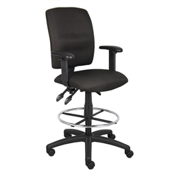 Boss Multi-Function Fabric Drafting Stool with Adjustable Arms