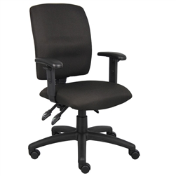 Boss Multi-Function Fabric Task Chair with Adjustable Arms