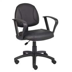 Boss Black Posture Chair with Loop Arms
