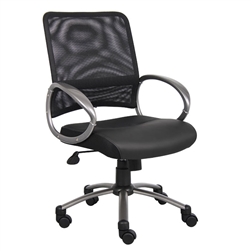 Boss Mesh Back with Pewter Finish Task Chair