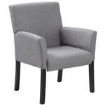 Boss Box Arm Guest, Accent or Dining Chair with Black Base