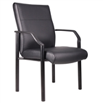 Boss Mid Back Guest Chair In Leather Plus