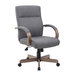 Boss Modern Executive Conference Chair-Grey Linen