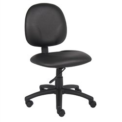 Boss Diamond Task Chair in Black Antimicrobial Vinyl