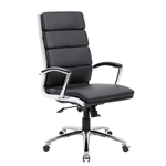 Boss Executive Wovern Textured Chair with Metal Chrome Finish
