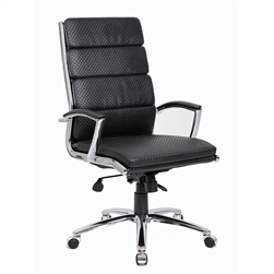 Boss Executive Wovern Textured Chair with Metal Chrome Finish