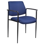 Boss Square Back Diamond Stacking Chair with Arm