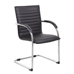 Boss Chrome Frame Vinyl Side Chair (Set of 2)