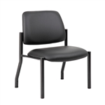 Boss Mid Back Armless Guest Chair, Antimicrobial Vinyl