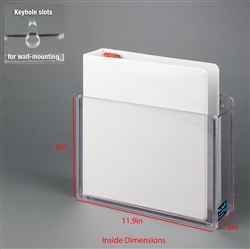 Poltex 3 Ring Binder Holder, Polycarbonate (Wall Mount)