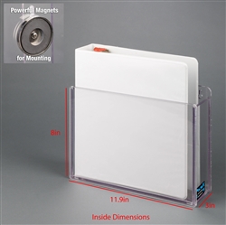 Poltex 3 Ring Binder Holder, Polycarbonate (Magnets 3)