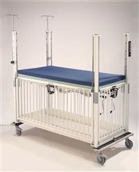 Chrome Child ICU crib - 4 Side Release Crank Fowler, 30 x 60"