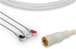 Colin One-Piece ECG Cable - 3 Leads Snap