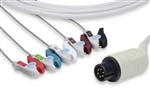 AAMI One-Piece ECG Cable - 5 Leads Clip