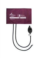 2-Piece Reusable Blood Pressure Cuff - Large Adult (Limb size 34-47cm) Maroon - 2 Tubes