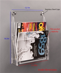 Poltex Deco 3up Document Holder (Stainless steel Cap 2, 3 Anchors)