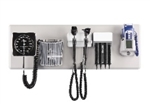 Amico Diagnostic Station - Halogen Otoscope & Ophthalmoscope, Specula Dispenser, Aneroid, Oral Thermometer & Wall Board