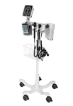Rollstand-Mounted Diagnostic Station with Ophthalmoscope, Otoscope, Specula Dispenser, Aneroid