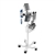 Rollstand-Mounted Mobile Diagnostic Station with LED Coaxial Ophthalmoscope, LED Fiber Optic Otoscope. 5 Legged Recessed Rollstand Stand with Basket
