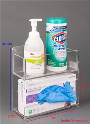 Poltex Glove Box Holder With Bin (Wall Mount)