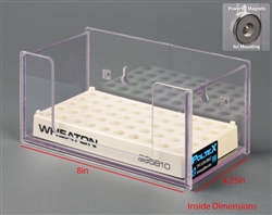 Poltex Hood Mount Tube/Vial Rack Holder-8" Wide (Magnets 2)