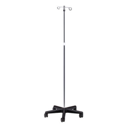 Clinton IV-47 Economy 5-Leg, 2-Hook IV Pole