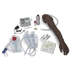 Nasco Life or Form Advanced Venipuncture and Injection Arm with IV Arm Circulation Pump - Dark Arm