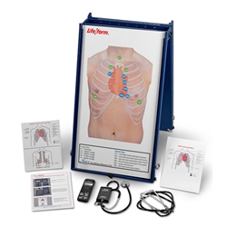 Nasco Life or Form Anterior Auscultation Practice Board with Case and Smart Scope