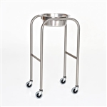 Mid Central Medical Stainless Steel Single Bowl Solution Stand