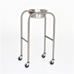 Mid Central Medical Stainless Steel Single Bowl Solution Stand