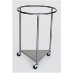Mid Central Medical Stainless Steel Round Hampers