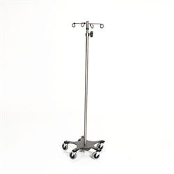 Mid Central Medical Stainless Steel 5-Leg Infusion Pump Stands