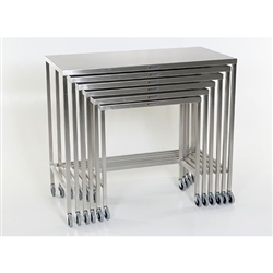 Mid Central Medical Stainless Steel Nesting Tables