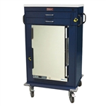 Harloff MH Treatment Cart, 1.8 Cubic Feet Medical Grade Refrigerator, Two Drawers with Breakaway Lock