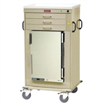 Harloff MH Cart, 1.8 Cubic Feet Medical Grade Refrigerator, Three Drawers with Breakaway Lock