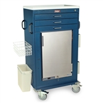 Harloff Large MH Cart, 1.8 Cubic Feet Medical Grade Refrigerator, Three Drawers with Key Lock