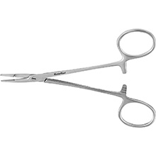 Miltex Olsen-Hegar 4-4/3" Needle Holder, Serrated Delicate