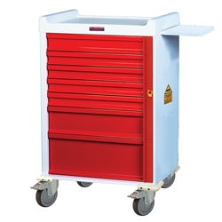 Harloff MR-Conditional Emergency Cart, Seven Drawers with Breakaway Lock