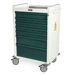 Harloff MR-Conditional Anesthesia Cart, Seven Drawers with Key Lock