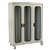 Harloff Triple column Medical Storage Cabinet, Tempered Glass Doors, H+H Panels with Key Lock