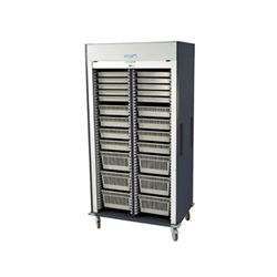 Harloff Double Column Medical Storage Cabinet, Medstor Max, Tambour Doors with Key Lock