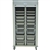 Harloff Double Column Medical Storage Cabinet, Roll Up Doors with Key Lock