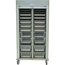 Harloff Double Column Medical Storage Cabinet, Roll Up Doors with Key Lock