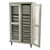 Harloff Double Column Medical Storage Cabinet, Tempered Glass Doors with Key Lock