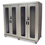 Harloff Quad Column Medical Storage Cabinet, H+H Panels, Shelves and Tempered Glass Doors with Two Keypad Electronic Locks